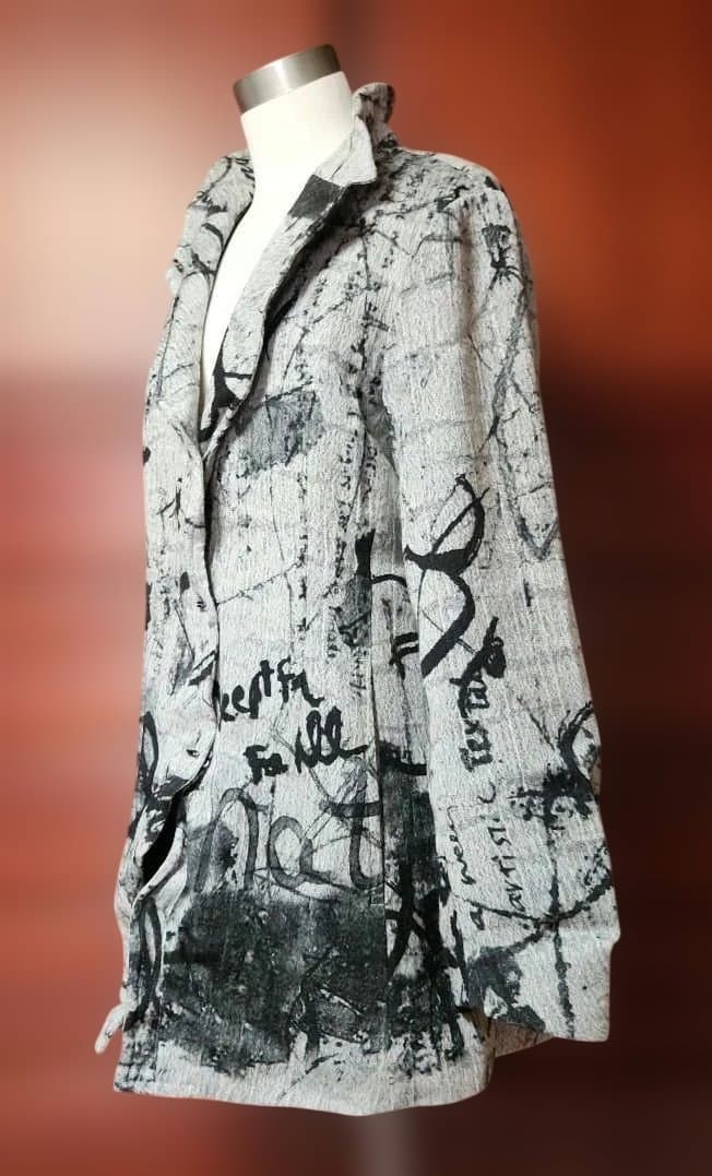 芽風　センソユニコ　手描き風ワイヤー入りジャケット