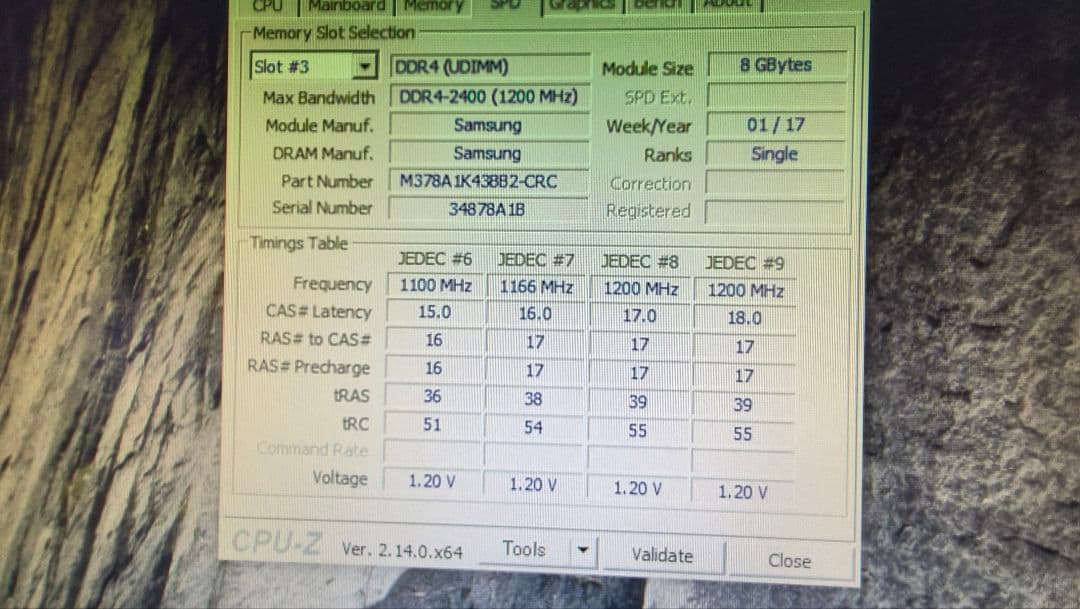 DDR4 8GBx4枚 32GB pc4-2400 動作確認済み ⑥
