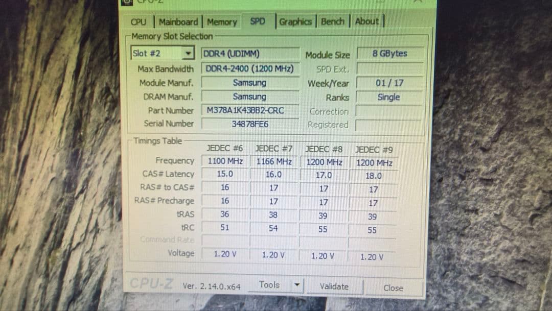 DDR4 8GBx4枚 32GB pc4-2400 動作確認済み ⑥