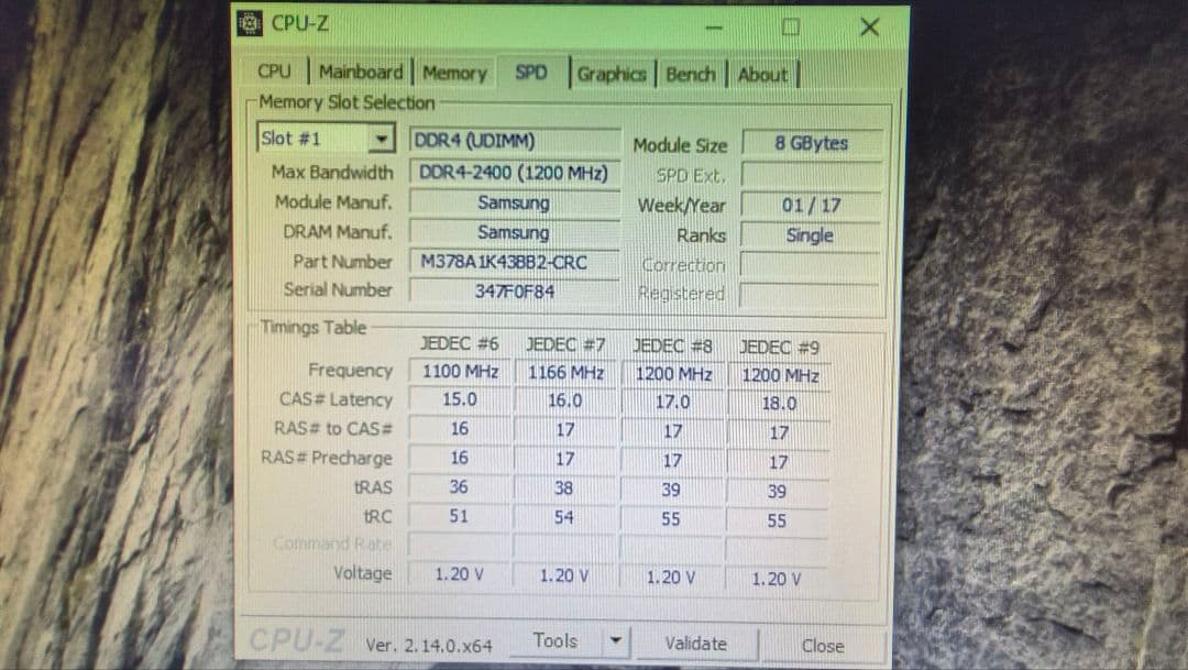 DDR4 8GBx4枚 32GB pc4-2400 動作確認済み ⑥