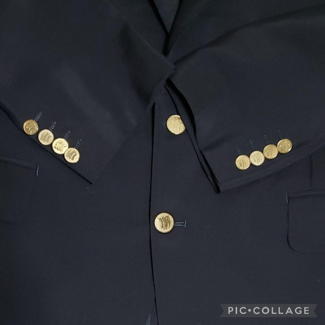 burberrys　金ボタン　モヘア混　2ボタン　A6サイズ　裏地マーク　紺ブレ