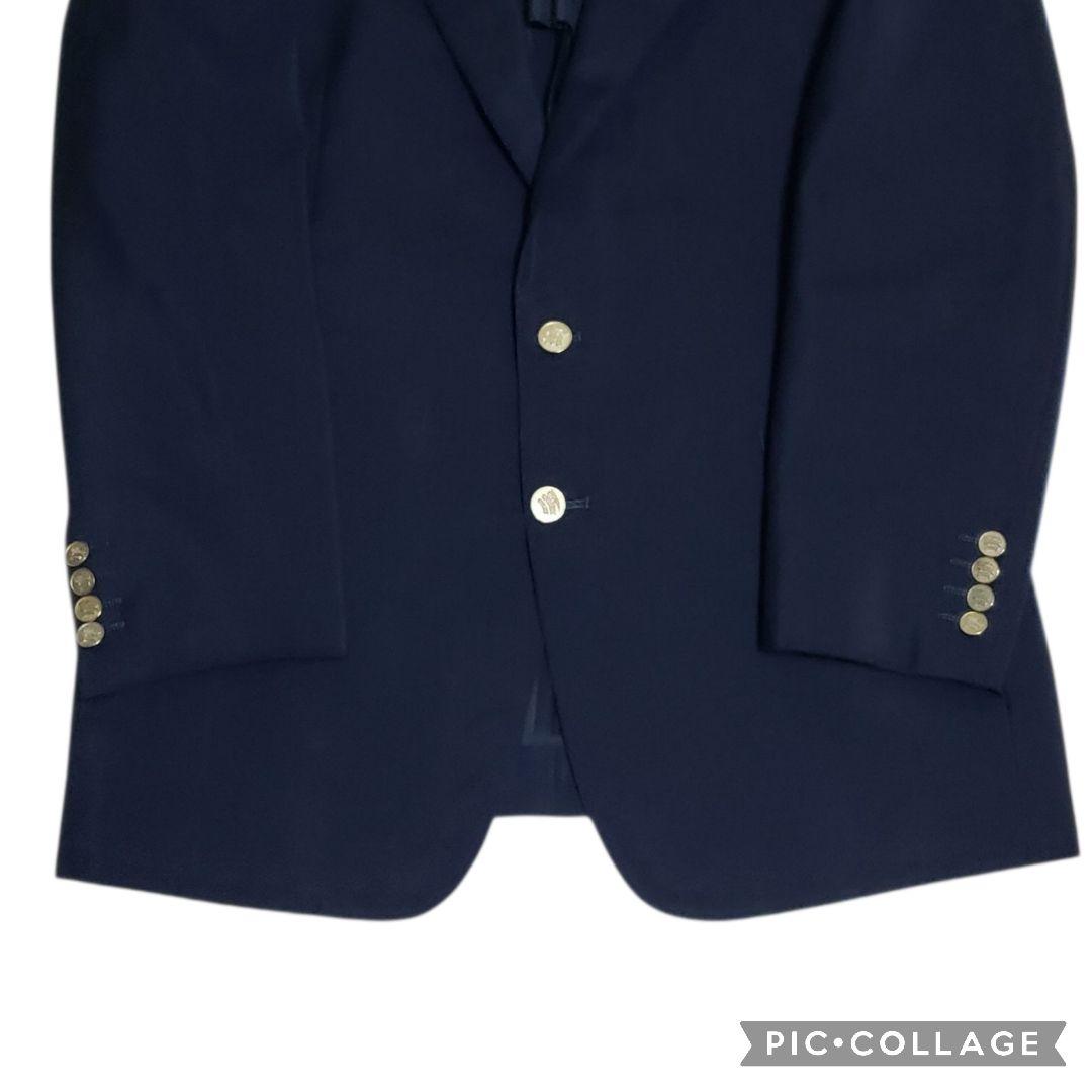 burberrys　金ボタン　モヘア混　2ボタン　A6サイズ　裏地マーク　紺ブレ