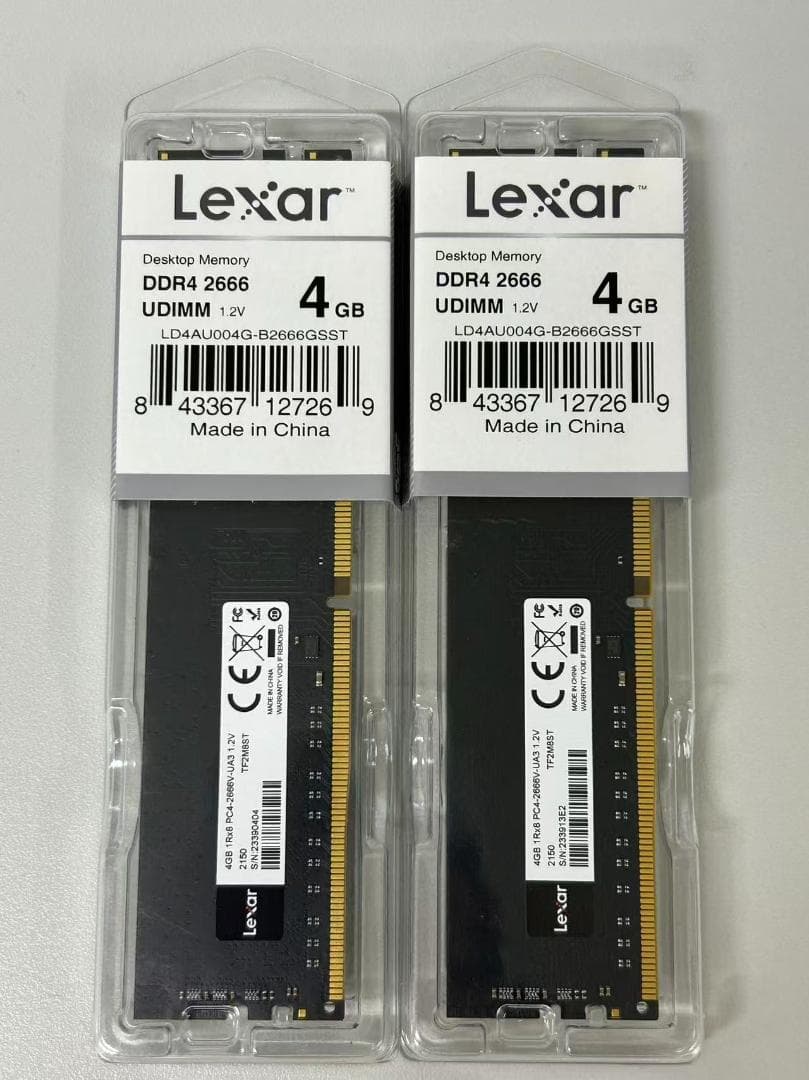 Lexar® DDR4-2666 UDIMM デスクトップメモリ新品