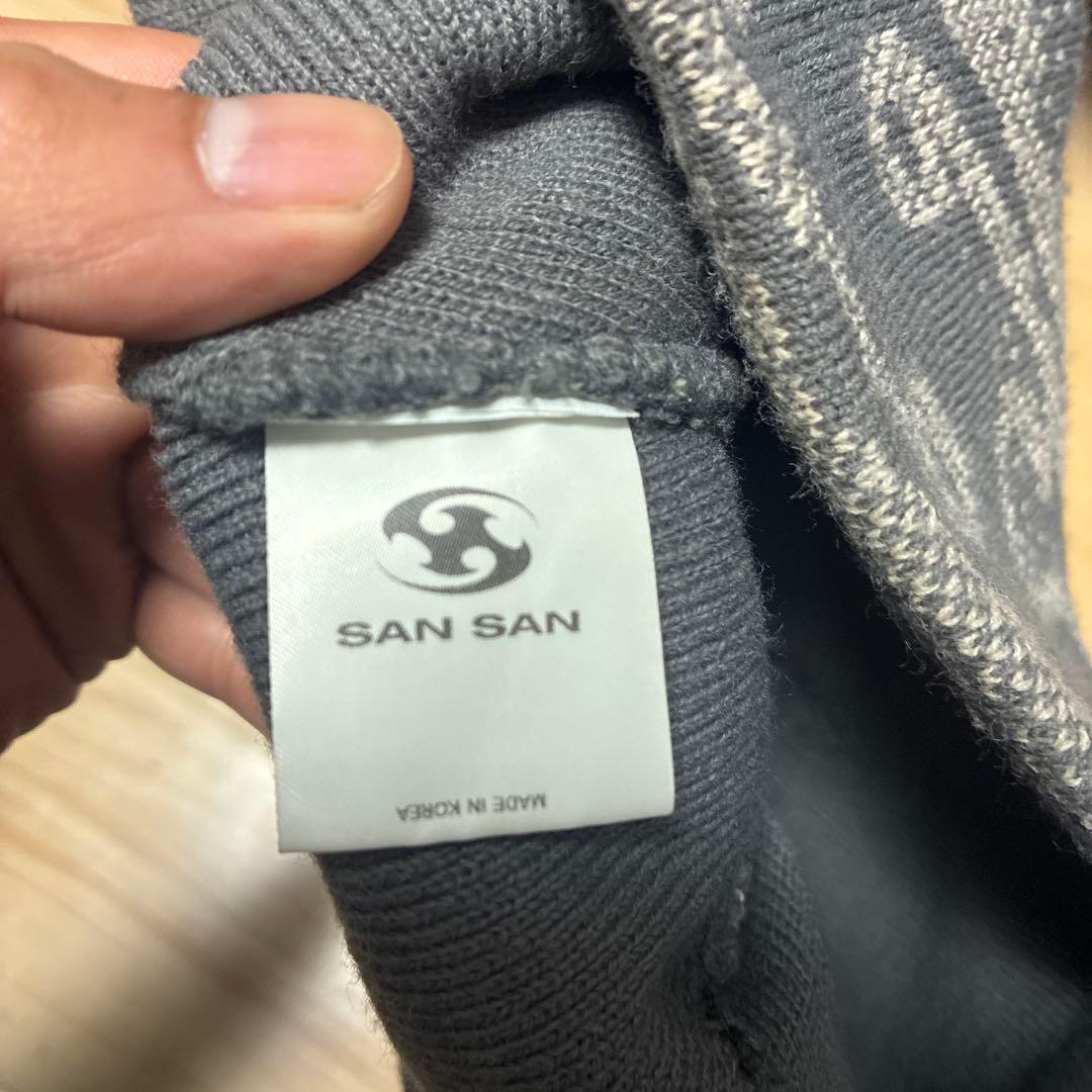 sansangear グレー ニット帽