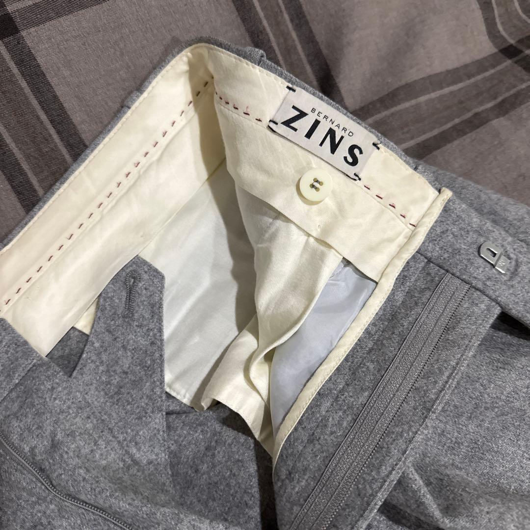（美品）BERNARD ZINS ベルナールザンス ウールパンツ ライトグレー