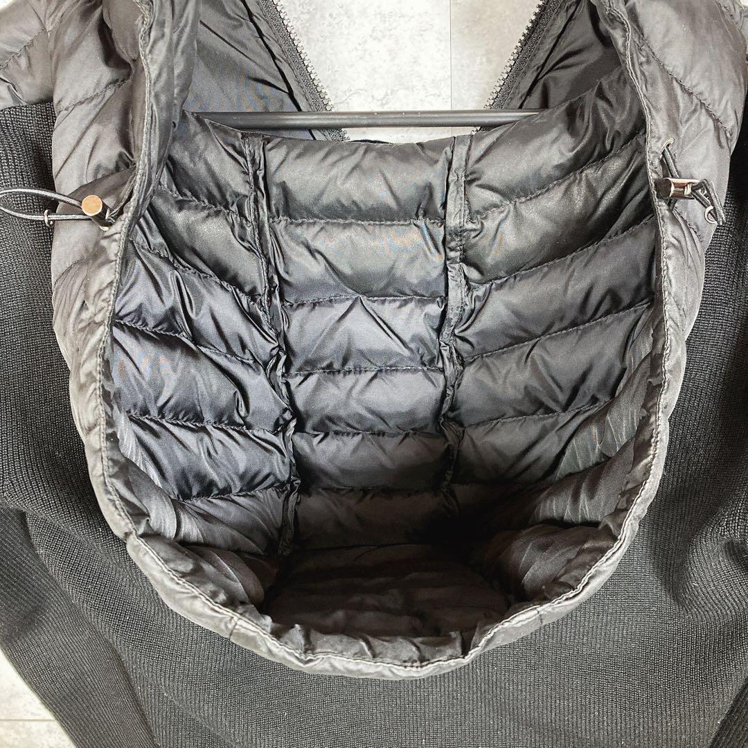 3507◯ MONCLER ダウンニットカーディガン ブラック メンズ