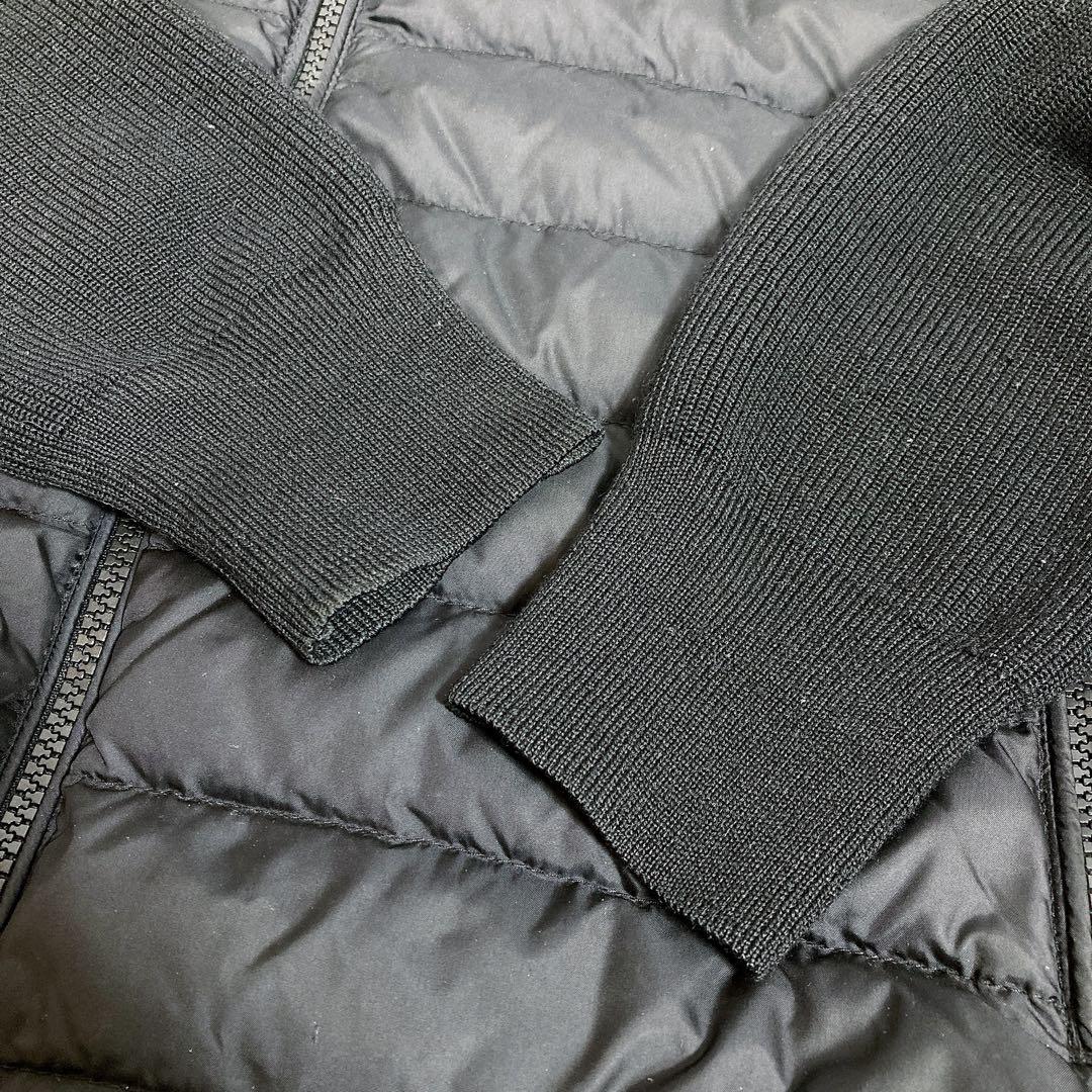 3507◯ MONCLER ダウンニットカーディガン ブラック メンズ