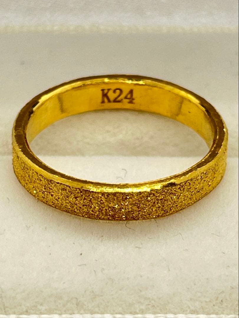 まりK24 純金平打ちグロスリング 5.0g刻印あり ハンドメイド