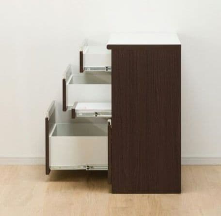 【専用】ニトリ キッチンカウンター ダークブラウン キッチン収納 引き出し付き