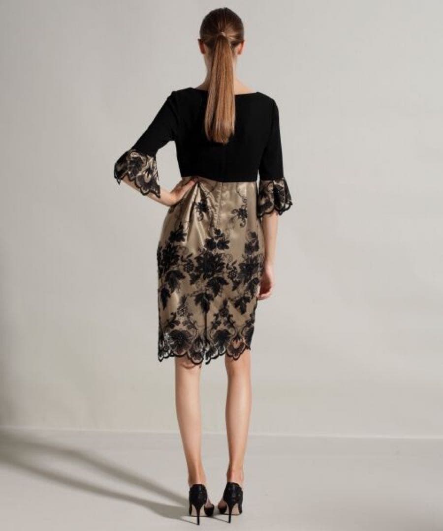 ★極美品★グレースコンチネンタル ダイアグラムタイト刺繍レースワンピース