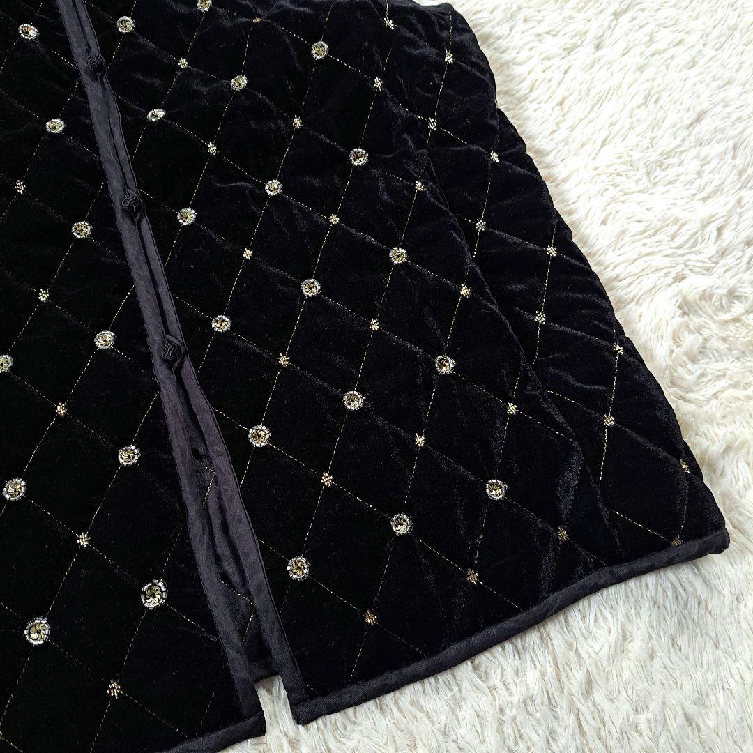 新品タグ付き 定価4.9万 24AW サラマリカ ベロア ビジュー ロングベスト