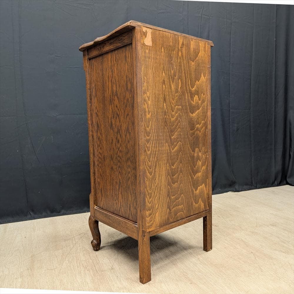 三越家具　ブルージュ　猫脚　オーク　スリムチェスト　タンス　引き出し　ドロワー