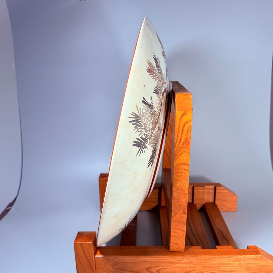 明治～大正期　九谷焼　加賀國　本金彩武将図大皿　直径46.3㎝