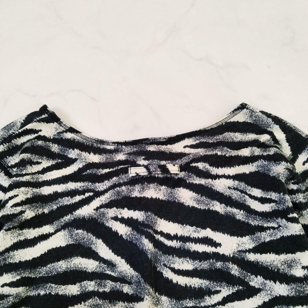 美品　jean paul gaultier FEMME 　ゼブラ柄カットソー