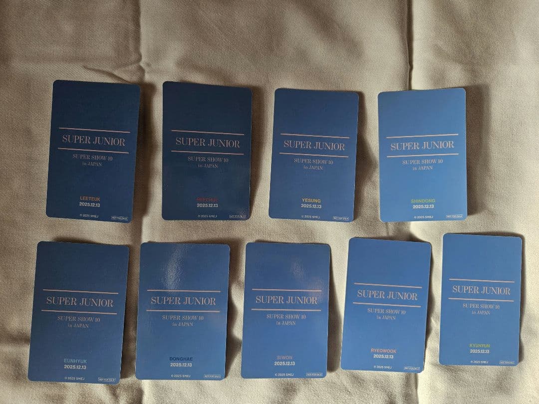 SUPER JUNIOR10 プレミアムシート　トレカ