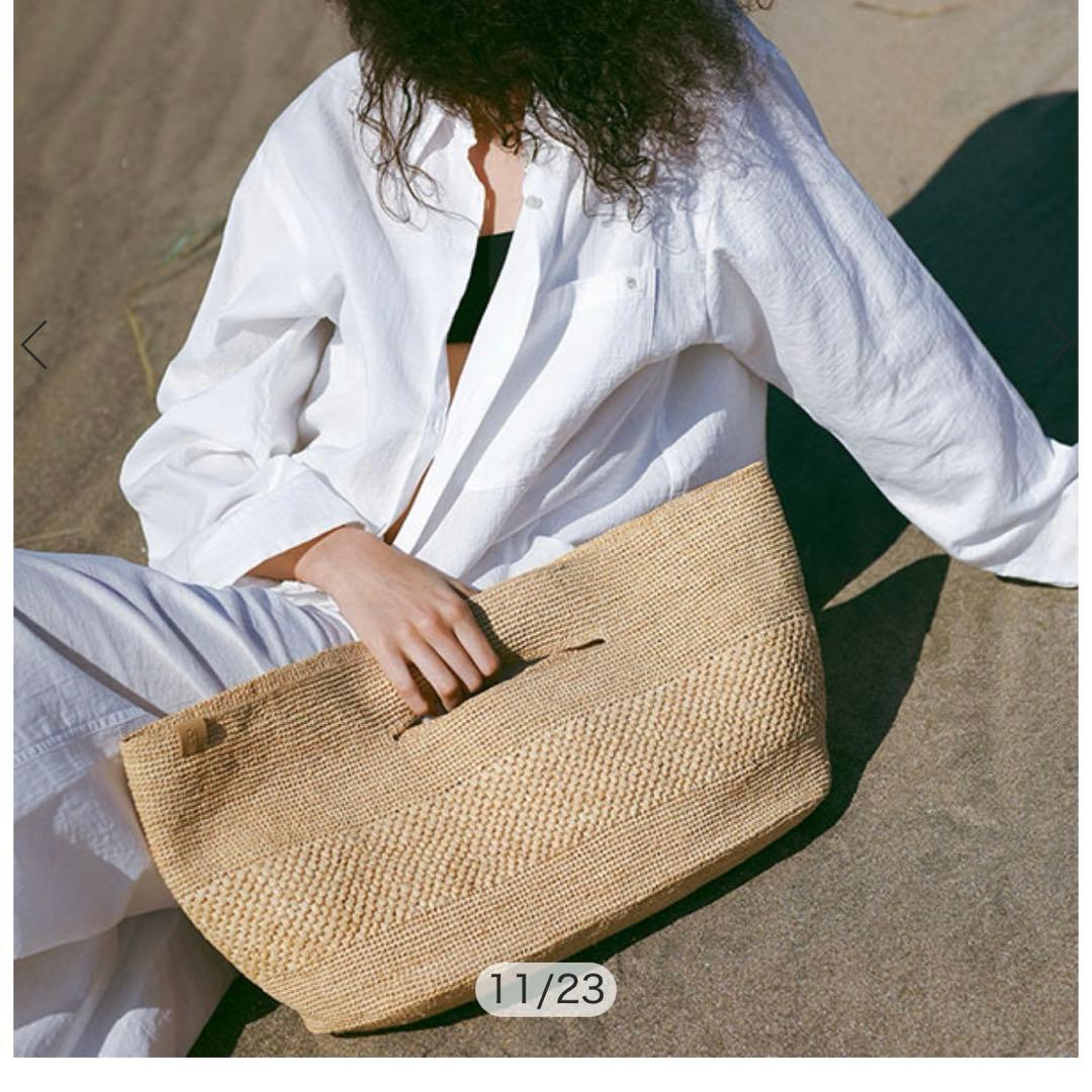 エトレトウキョウ⭐︎新品未使用⭐︎ラフィアバッグ　ブラック