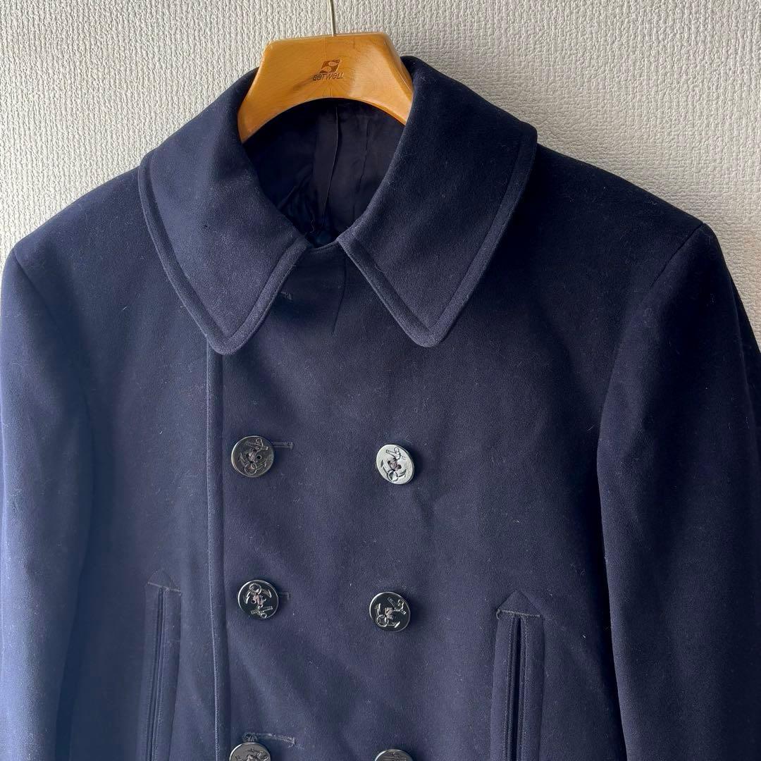 40s US NAVY 10ボタン Pコート WW2 ビンテージ ミリタリー