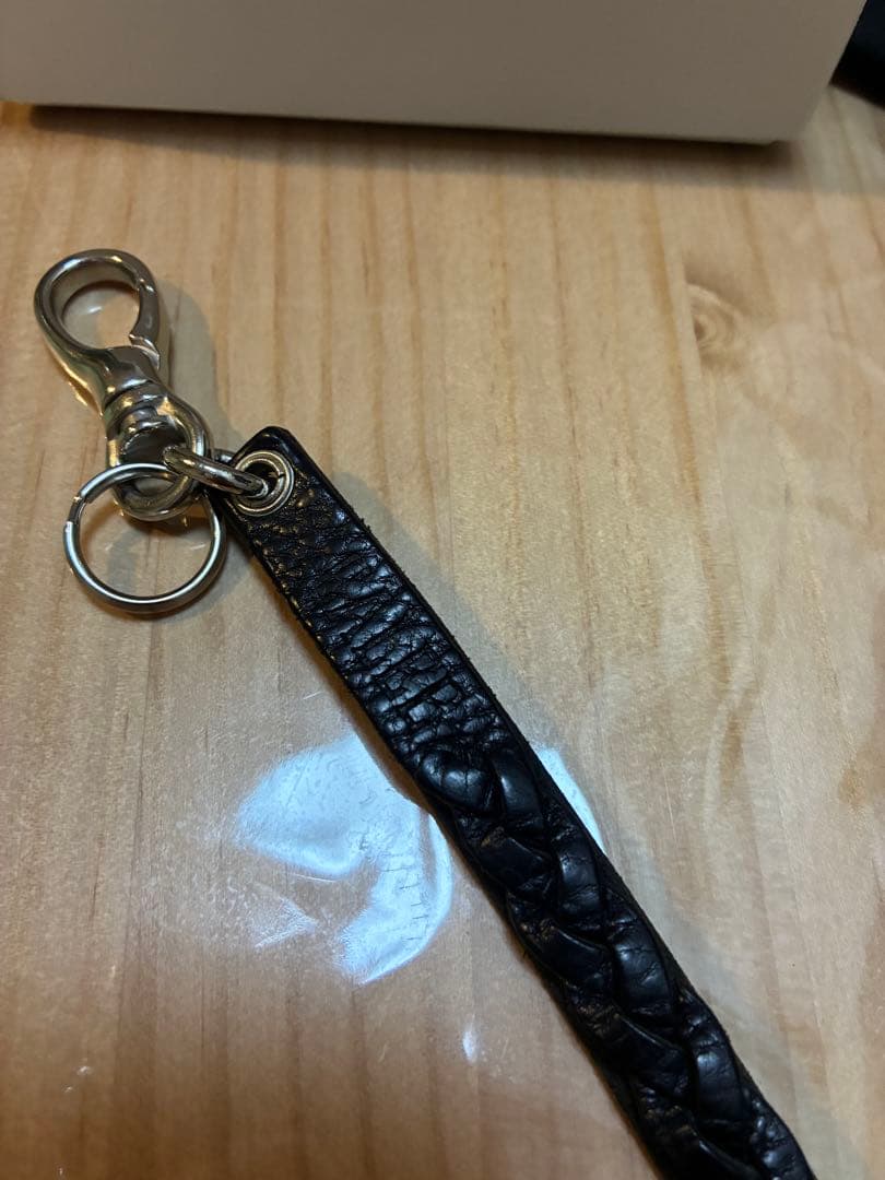 CALEE STUDS LEATHER SHORT KEY RING レザー