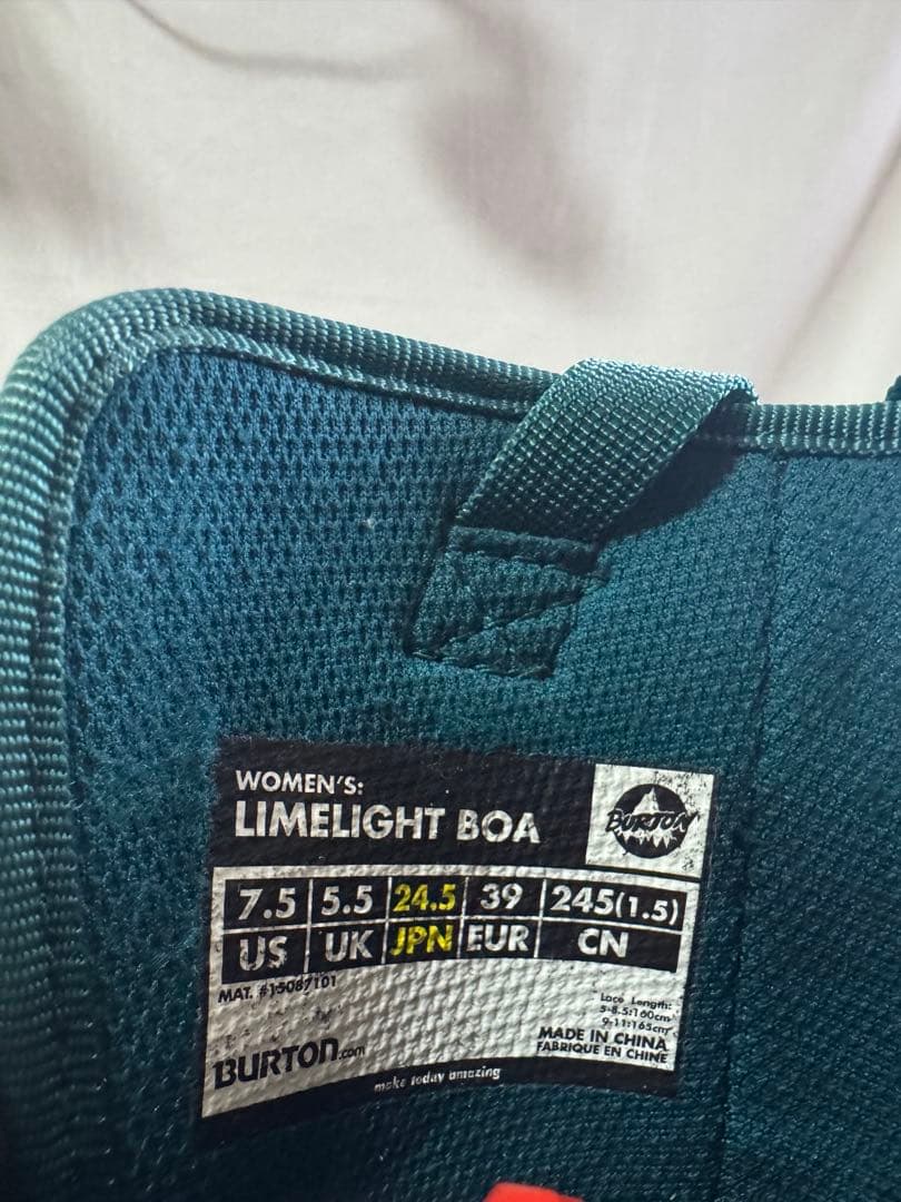 バートン　レディースブーツ　ライムライト　24.5センチ　BOA