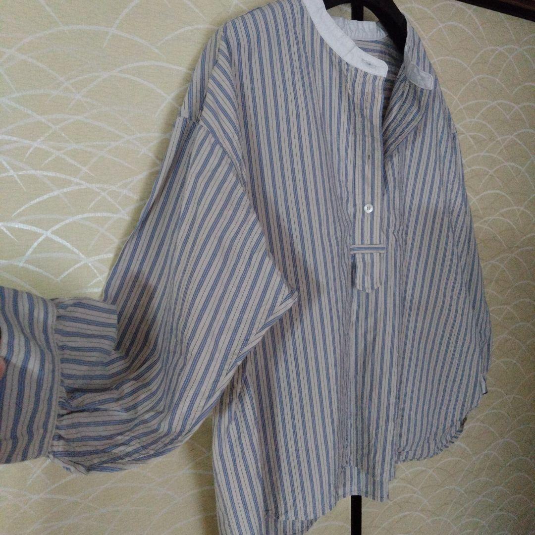 ネストローブ コットンストライプブラウス