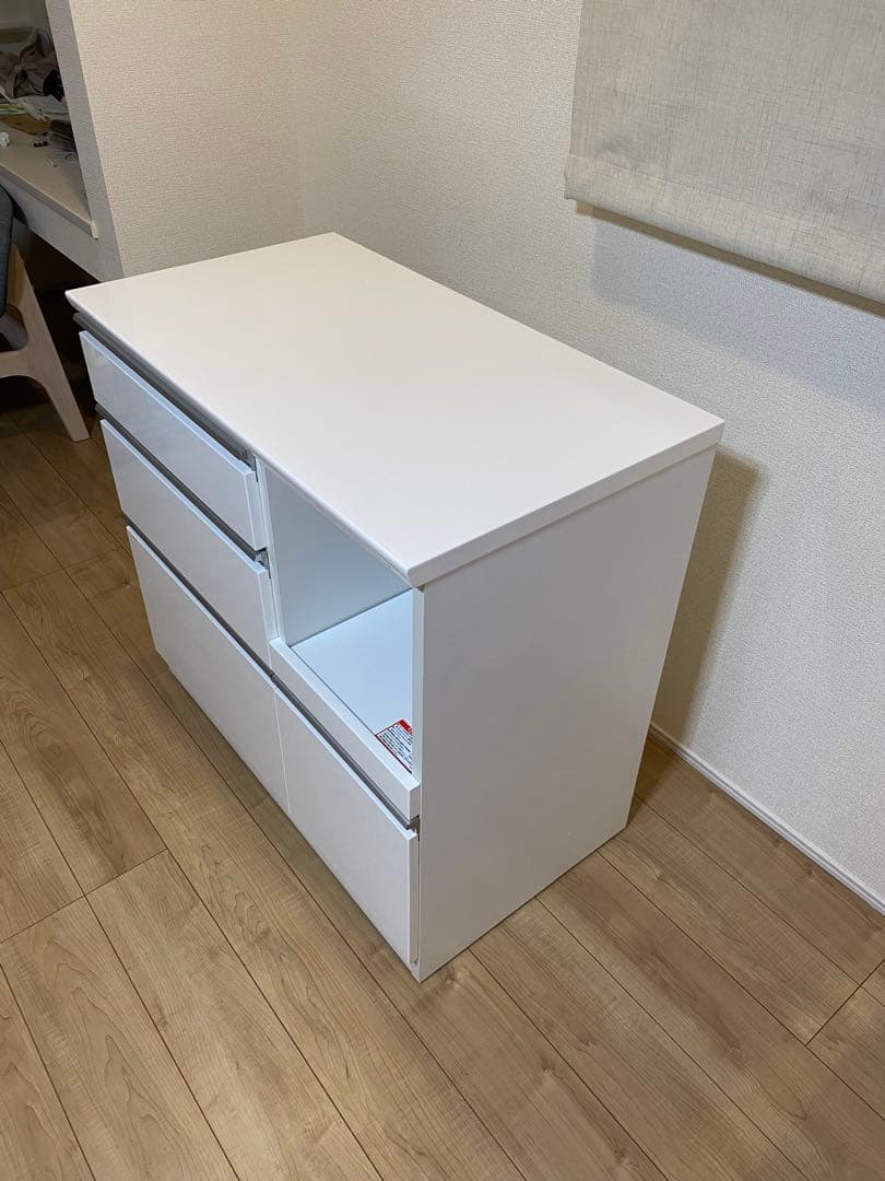 【ニトリ】キッチンカウンター（レジューム 90QL-R WH)