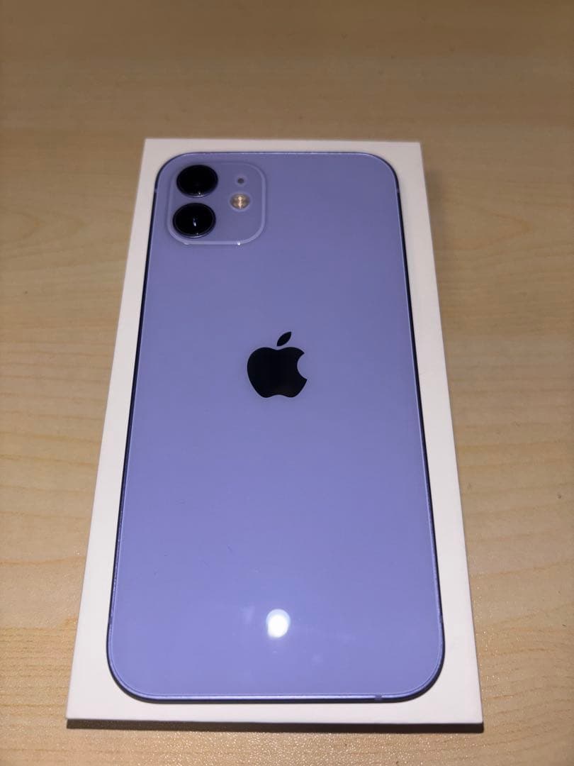 iPhone12 64GB パープル SIMフリー バッテリー74% 箱付き