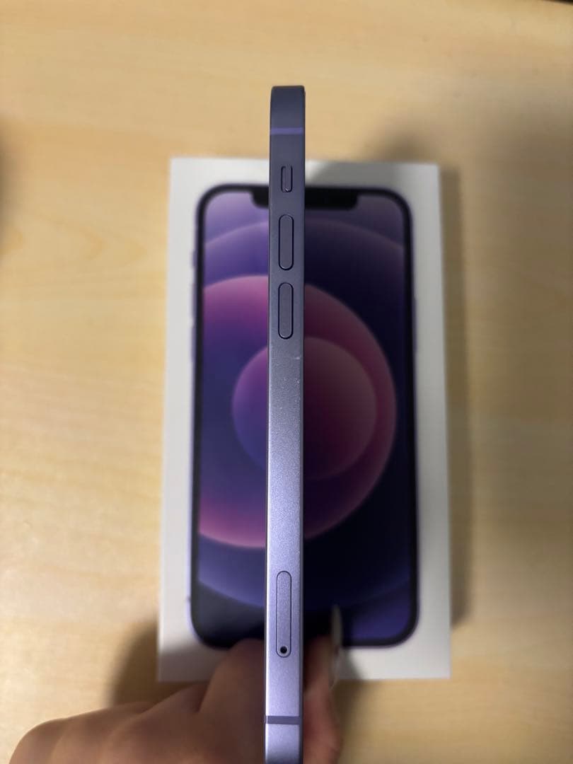 iPhone12 64GB パープル SIMフリー バッテリー74% 箱付き