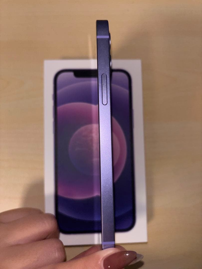 iPhone12 64GB パープル SIMフリー バッテリー74% 箱付き