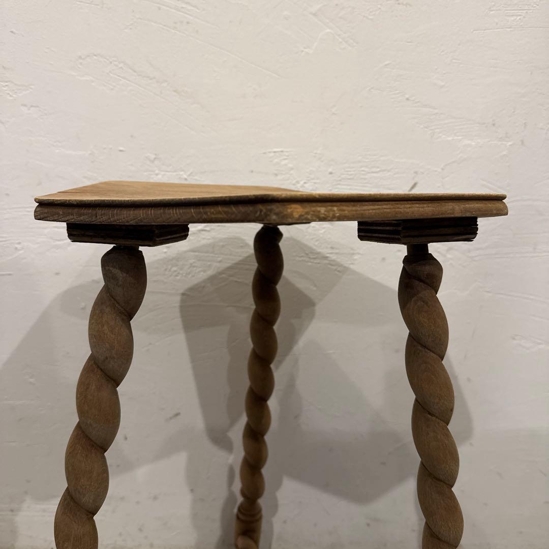 chiezouヴィンテージ　木製サイドテーブル　剥離