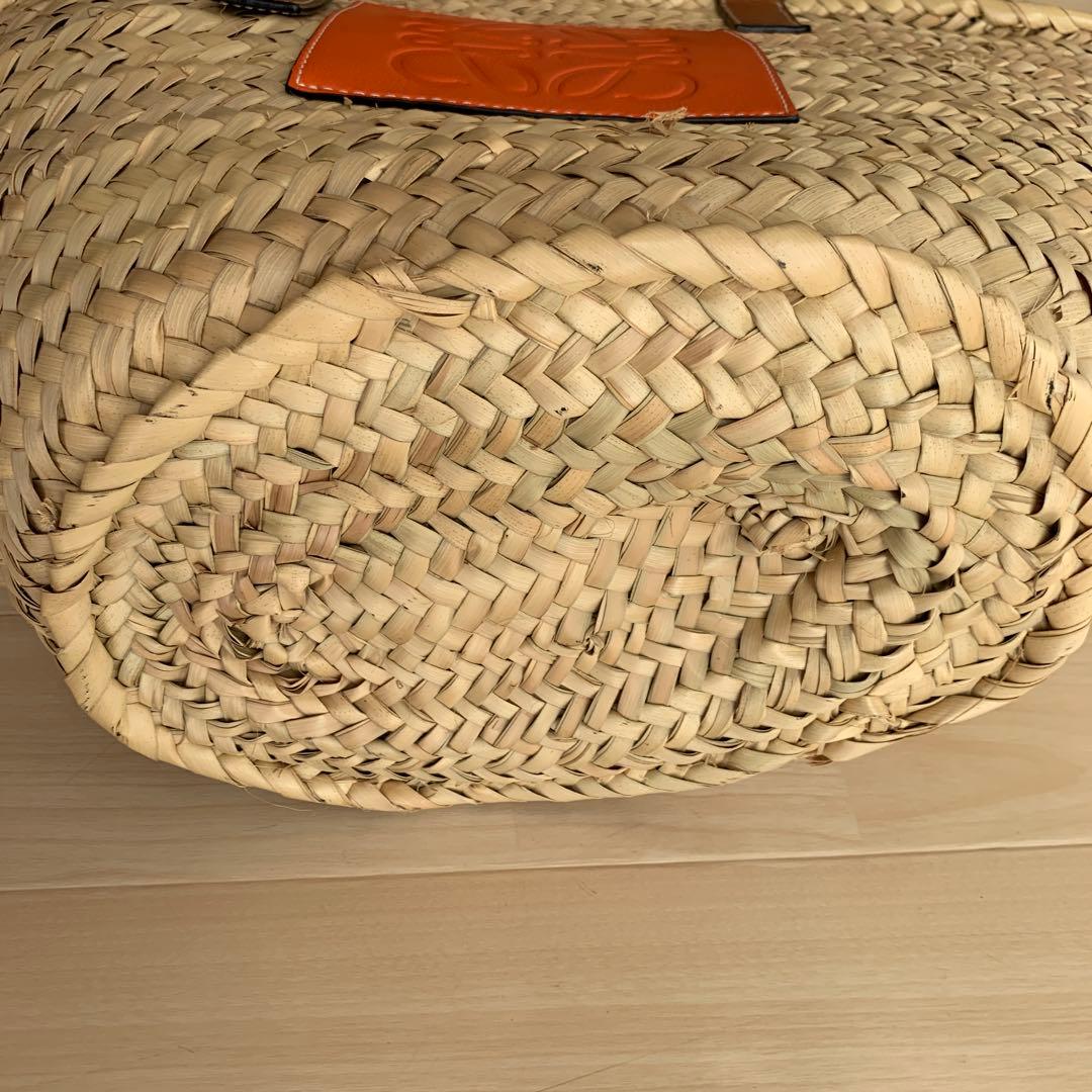 LOEWE かごバッグ ナチュラル オレンジ ラージ