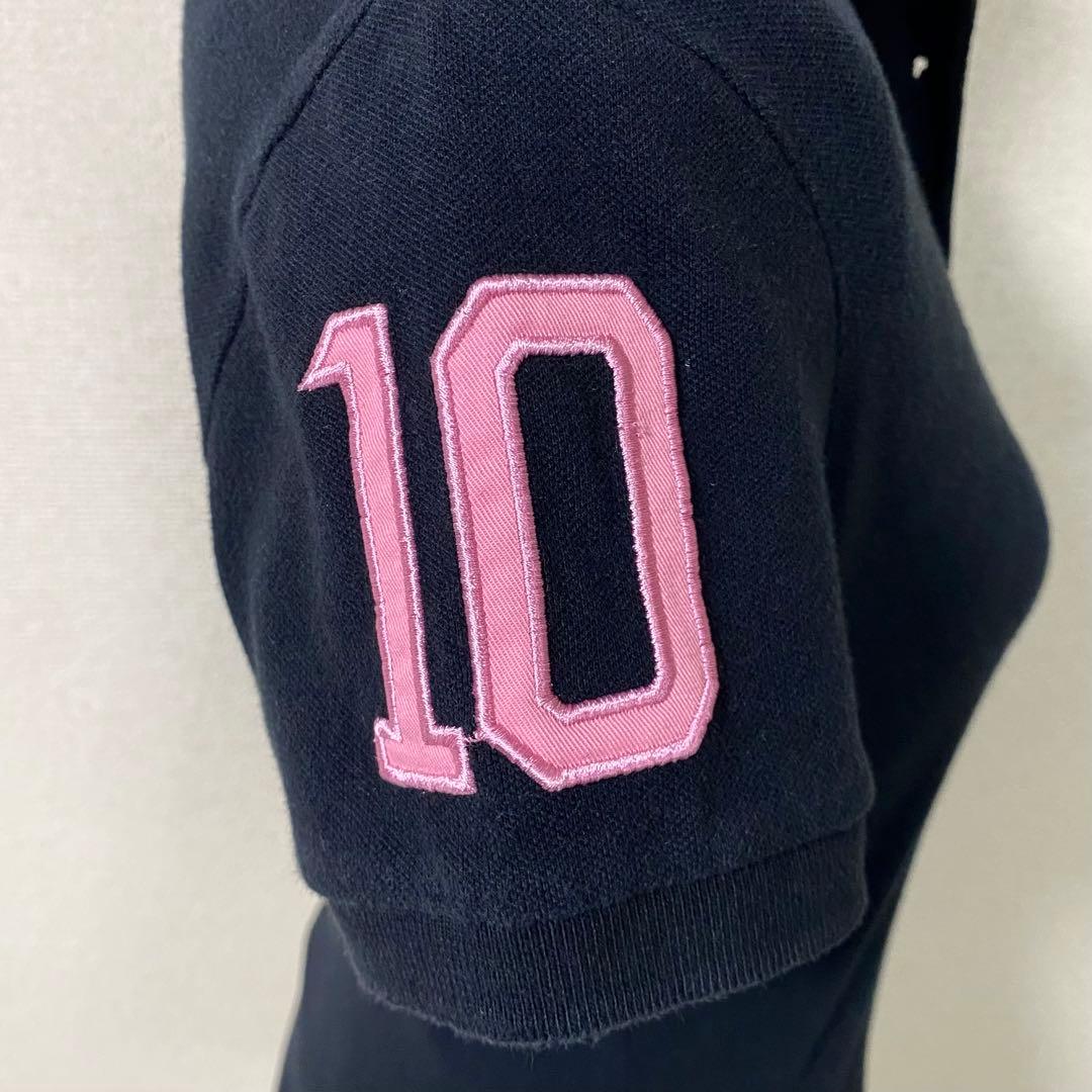 希少 y2k ラルフローレン ビッグポニー ポロシャツ ブラック 平成女児