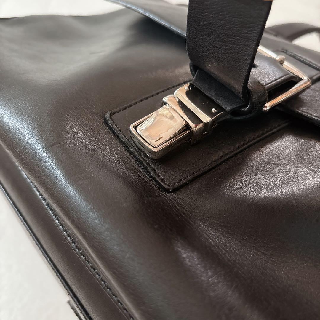 COACH 黒 レザー ビジネスバッグ 2way ブリーフケース