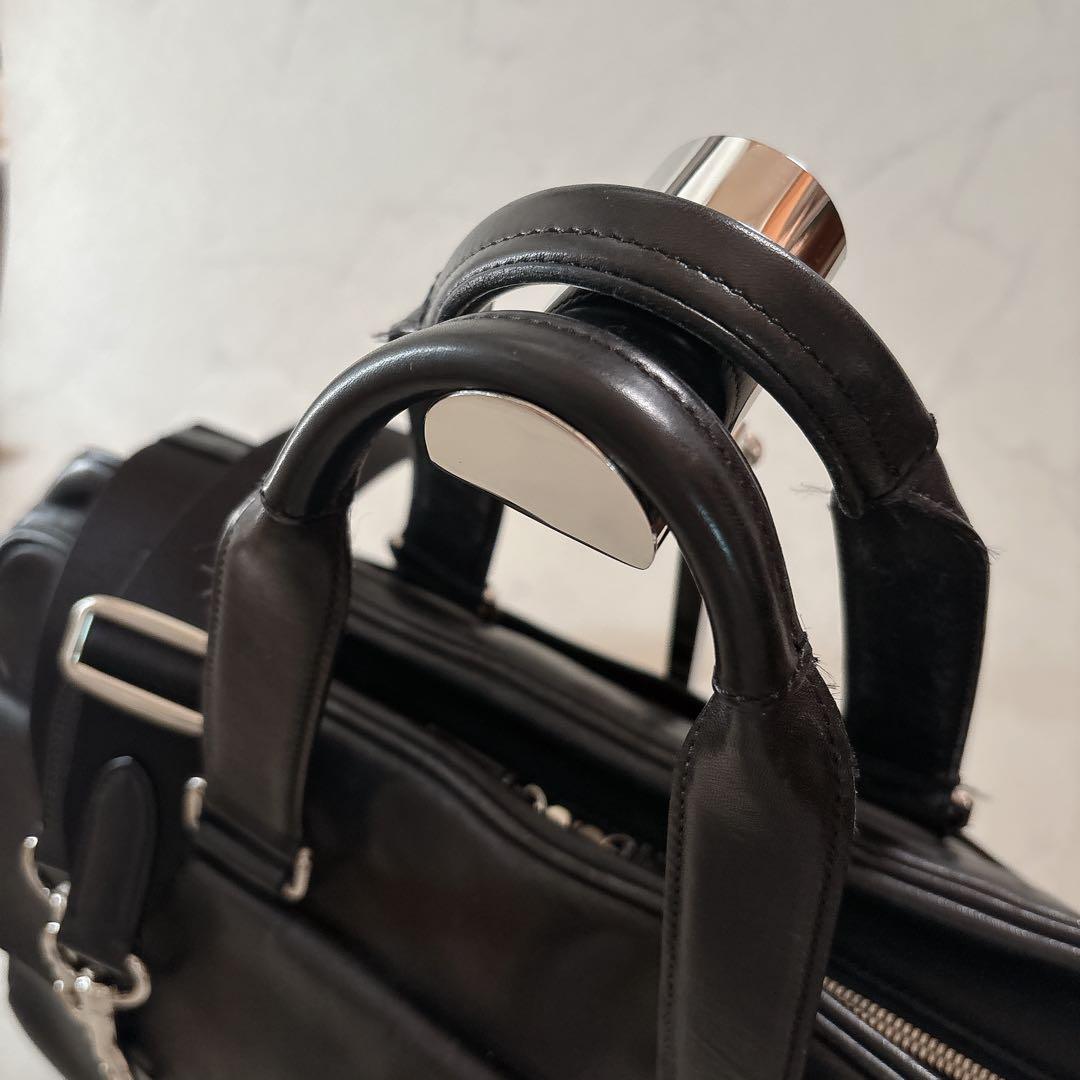 COACH 黒 レザー ビジネスバッグ 2way ブリーフケース