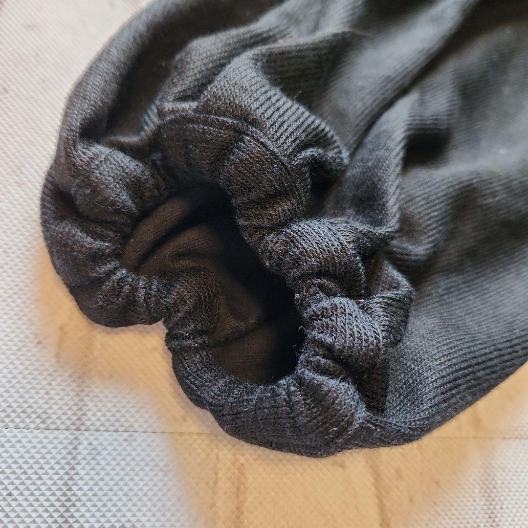 トゥモローランド　シルキーダブルフェイス クルーネックフレアワンピース　黒