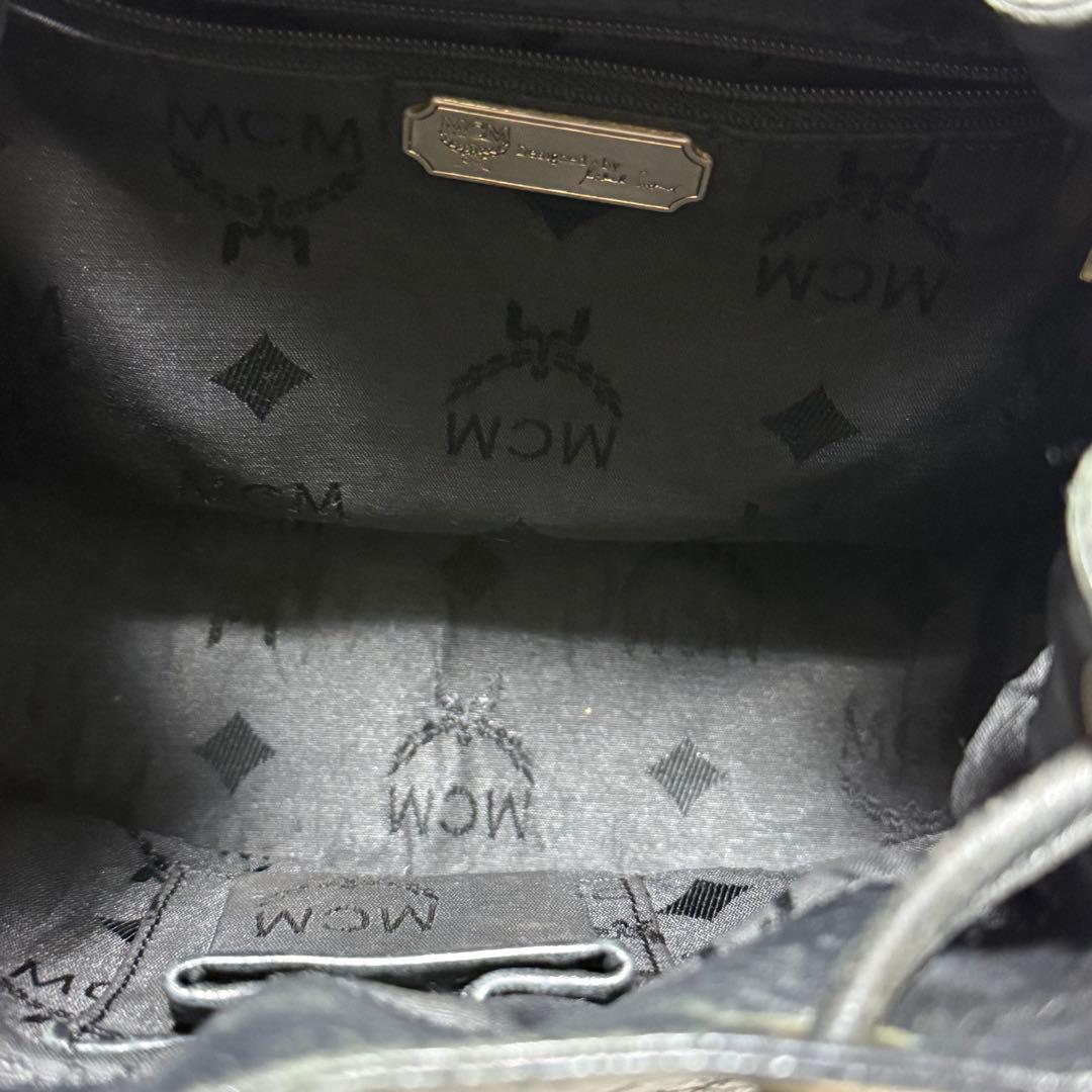 MCM ブラック キルティング バケットバッグ クロスバッグ