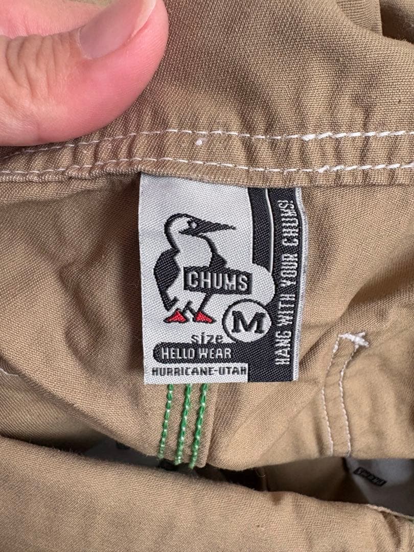 CHUMS ベージュオーバーオール M