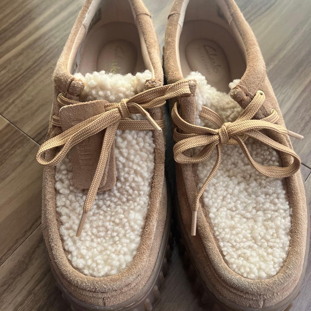 【美品】クラークス　モコモコ　ローファー