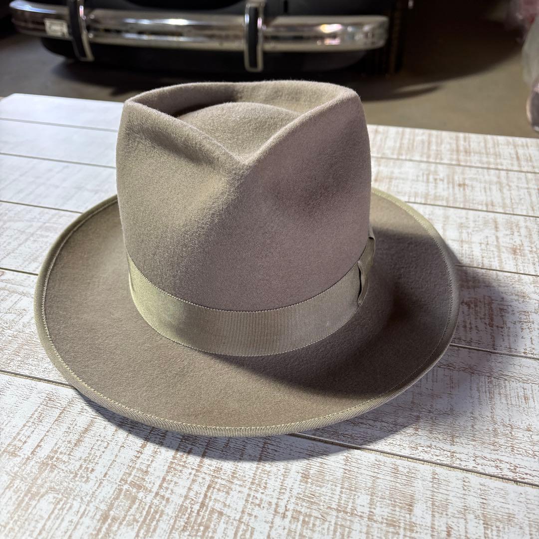 チャスティングラウンジ サンドベージュ フェルトハット L
