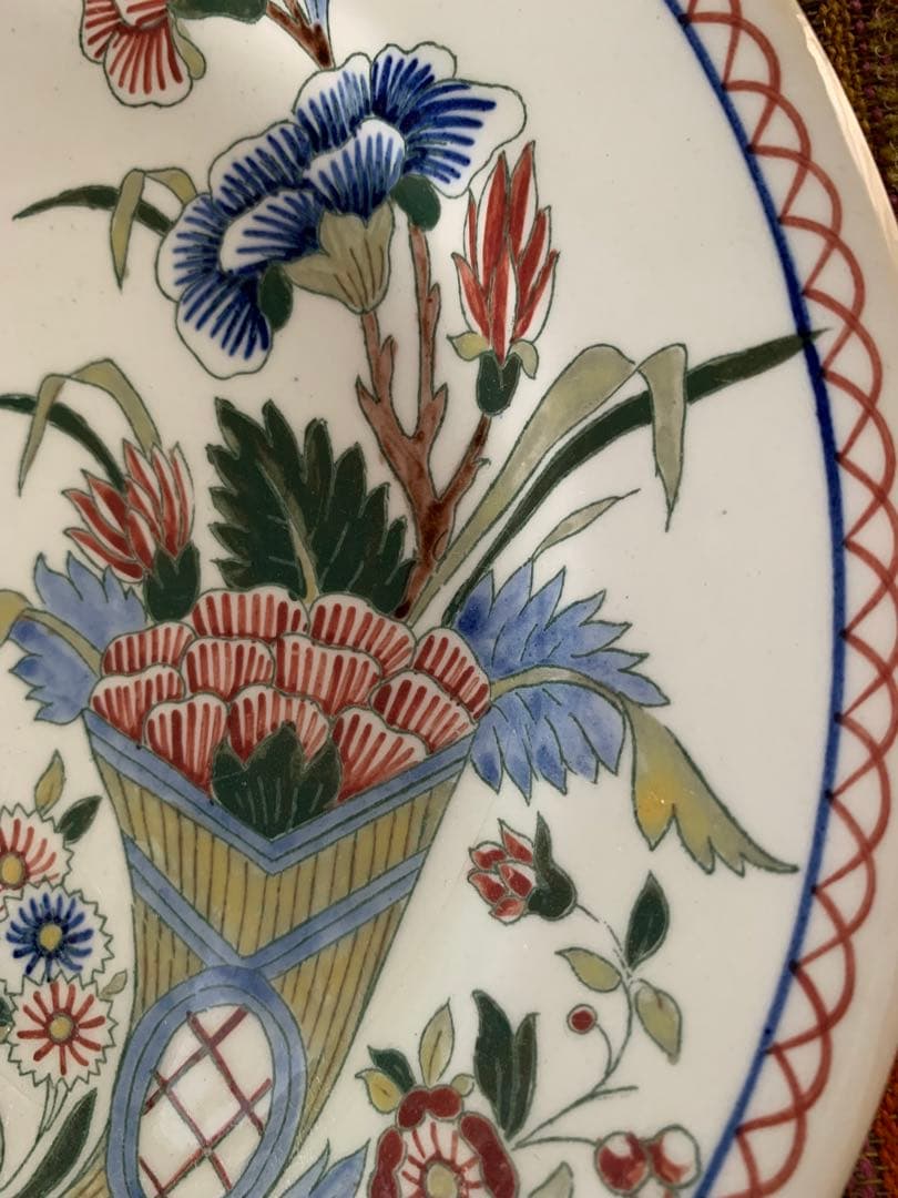 フランス製アンティーク　超美品！シズノワリ手書きのお皿！良く書けてます！