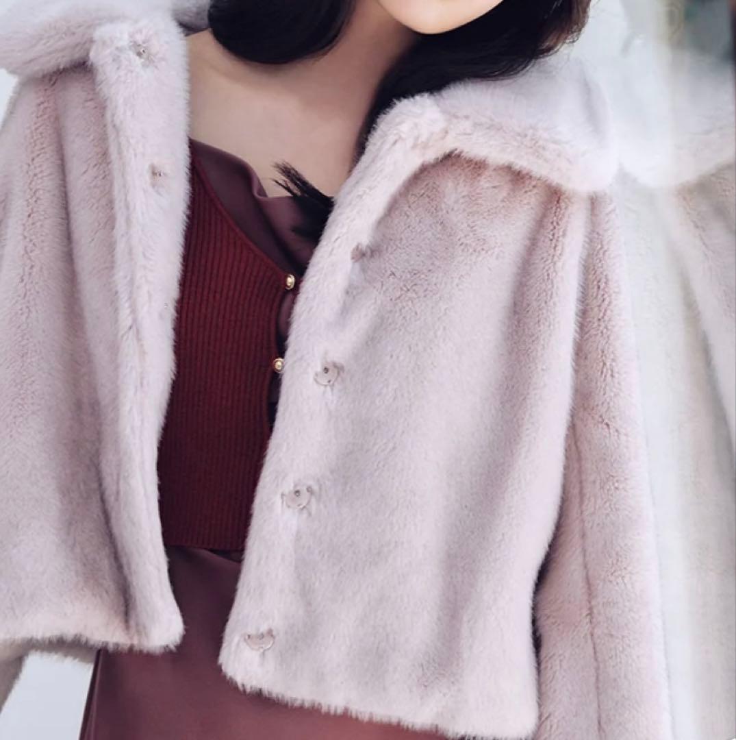 snidel スナイデル ファーコート ピンク 即日発送手続き可