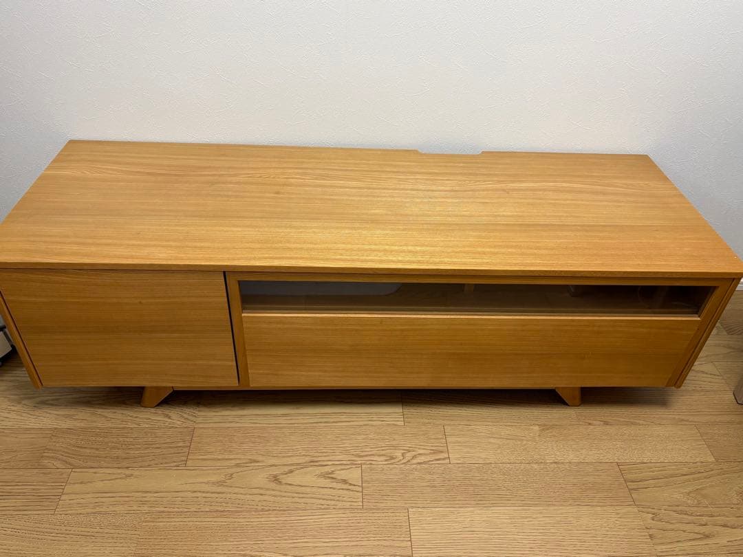 ナチュラルウッド テレビ台 仕切り付き　Sunaga