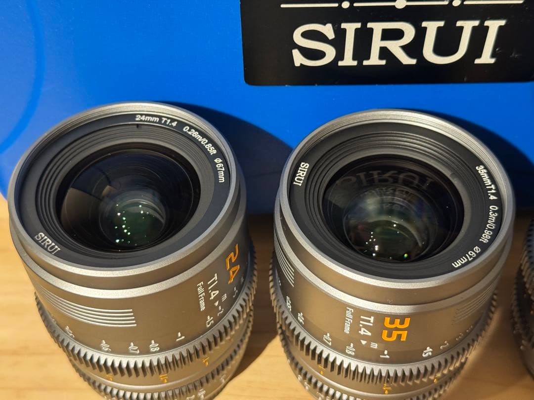 SIRUI シネマレンズ 3本セット(24mm/35mm/50mm)