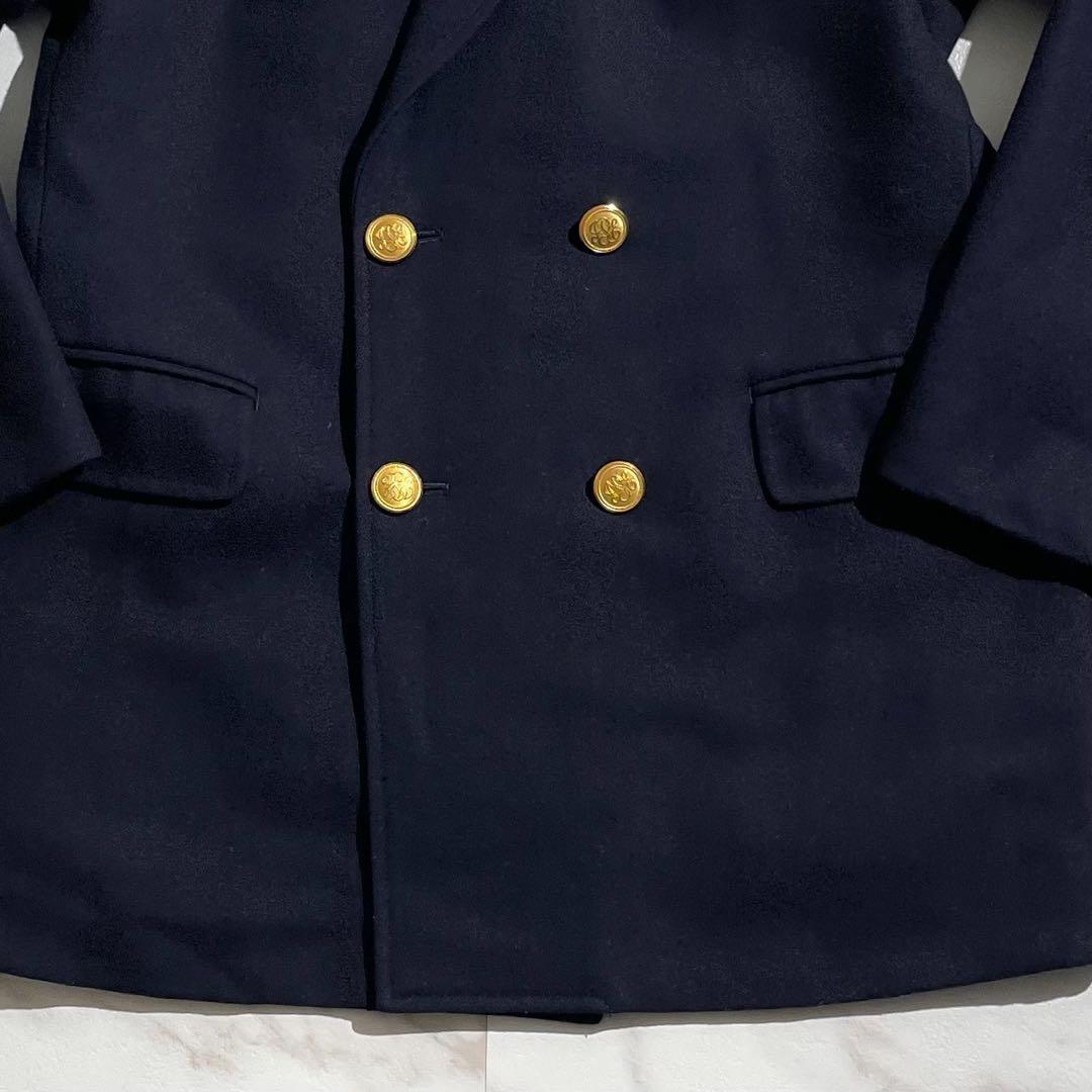 美品 ジェイプレス XLサイズ ダブル 紺ブレザー 金ボタン ネイビー 【174
