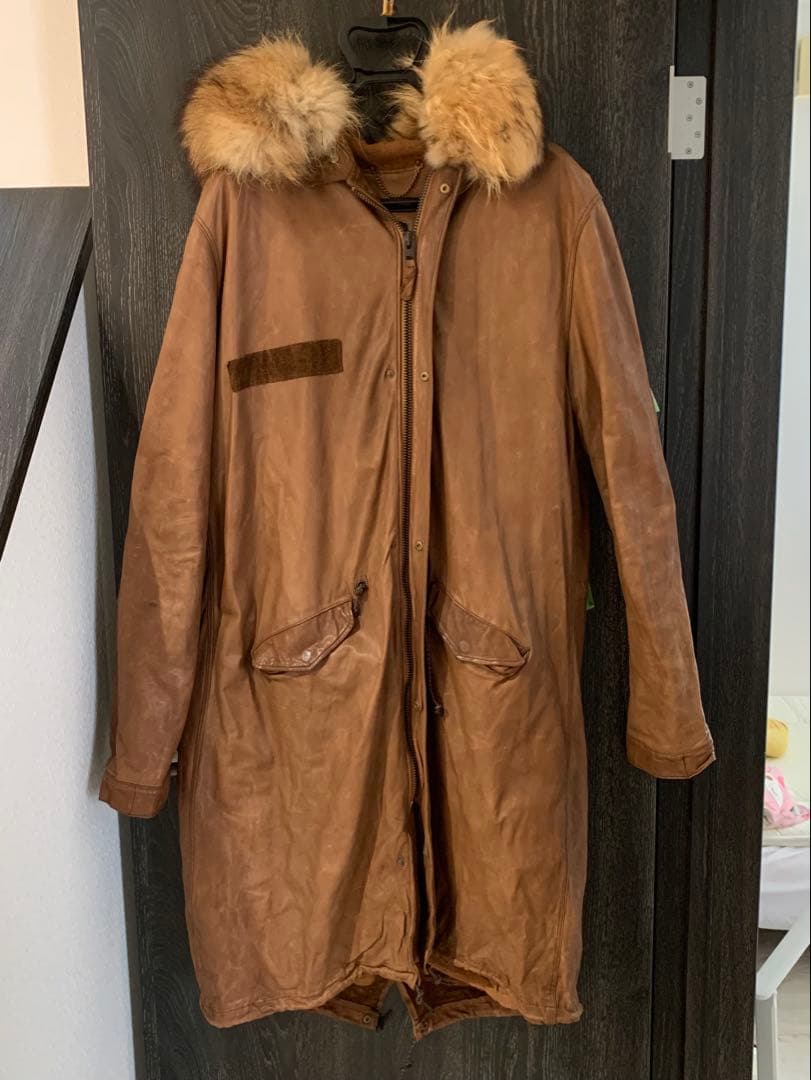 Sisi ブラウン レザーモッズコート