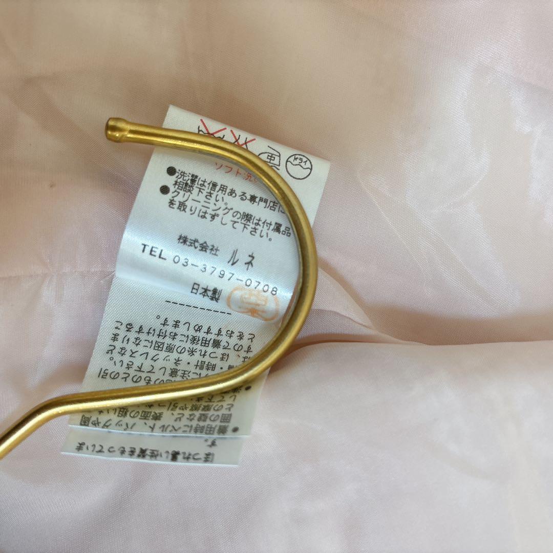 人気☆ルネ TISSUE ミックスツイード ジャケット　ビジューボタン ピンク