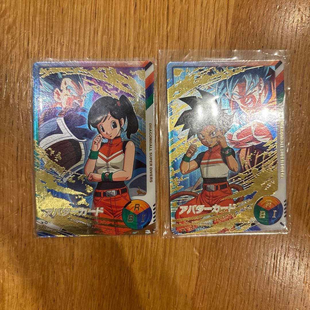 ドラゴンボールスーパーダイバーズ 金筐体アバターカード男・女セット