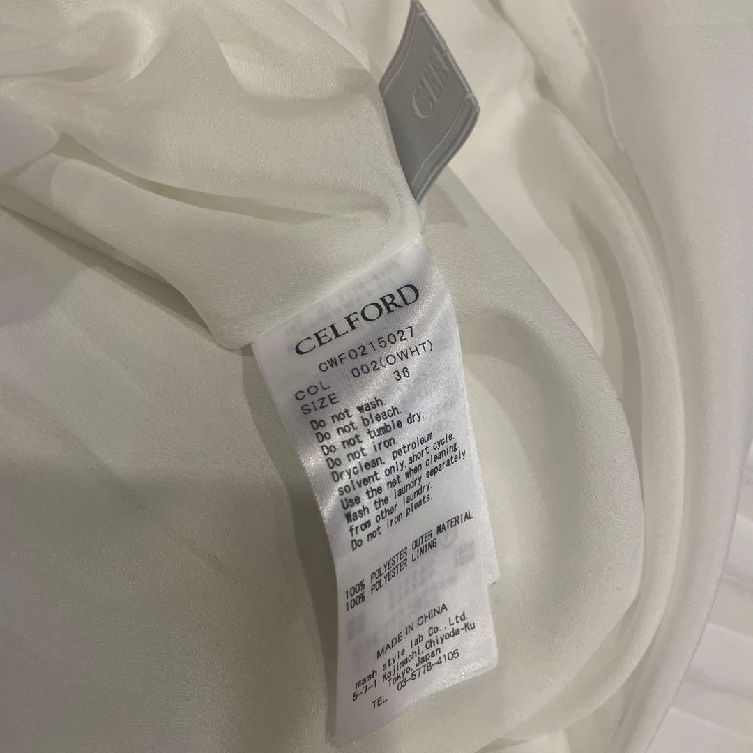 CELFORD ラッフルスリーブプリーツワンピース