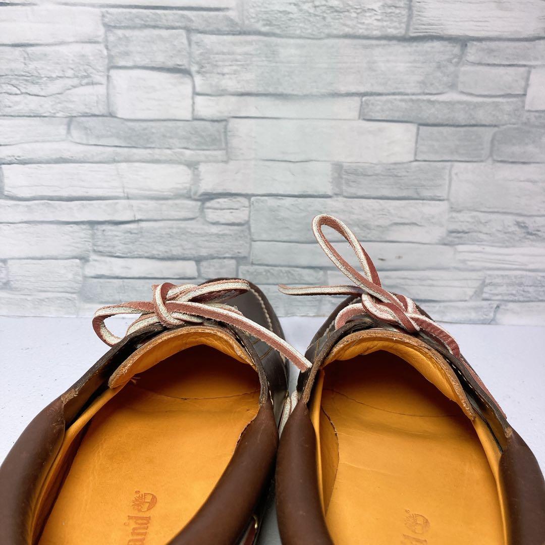 ティンバーランド 3eye デッキシューズ 本革 モカシン ブラウン 26.0