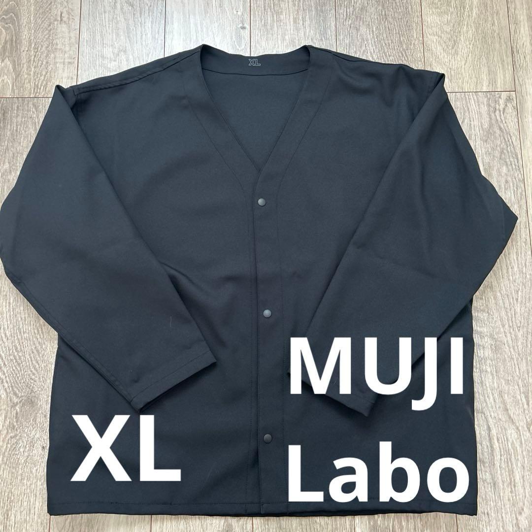 無印 MUJI Labo 汚れが落ちやすいノーカラージャケット ブラック XL