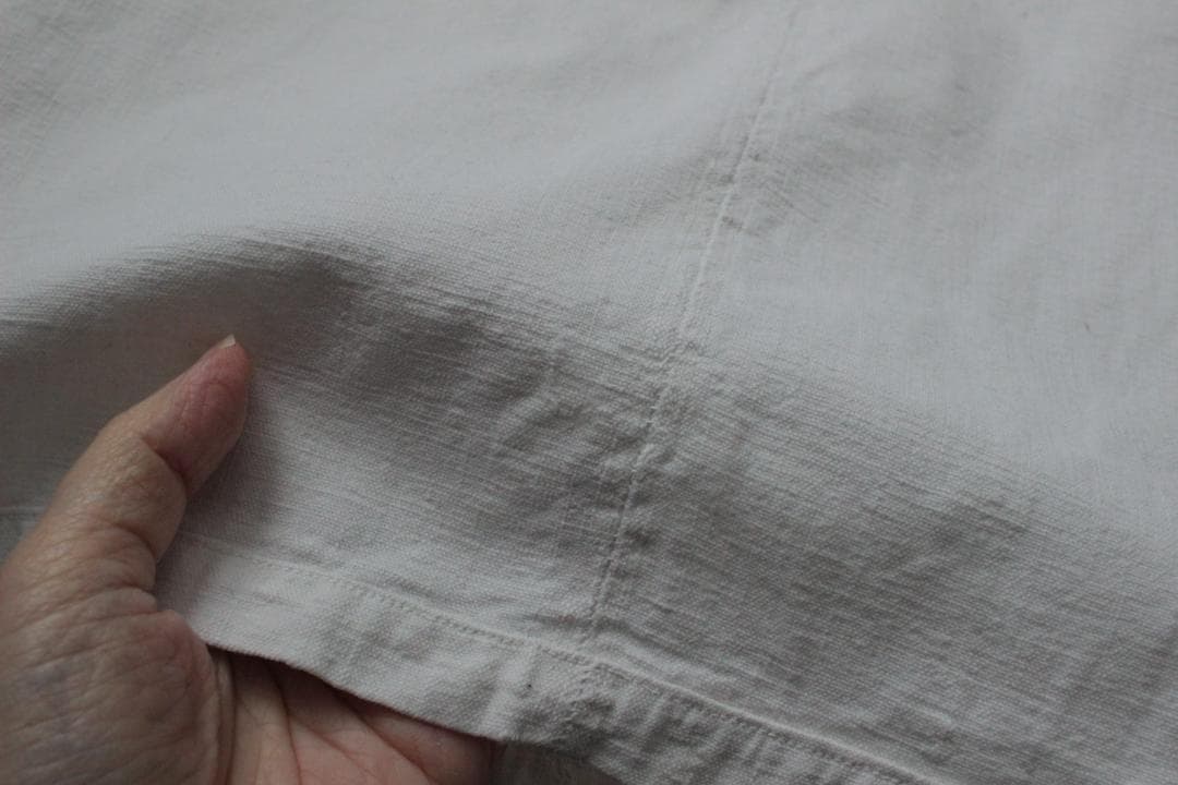 フランスリネン・アンティークシーツ/イニシャルモノグラムクロス